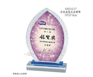 彩色造型水晶獎牌
