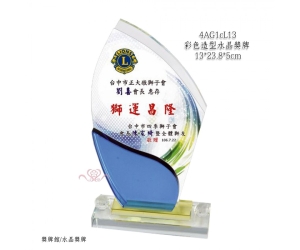 彩色造型水晶獎牌