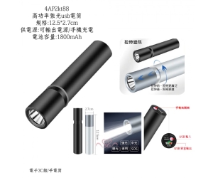 高功率強光USB電筒