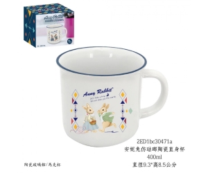安妮兔仿琺瑯陶瓷直身杯