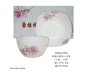 桔梗花餐具二件套